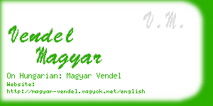 vendel magyar business card